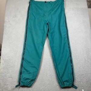Vintage REI XL‎ Tall Teal Green Zip Off Rain Pants Lightweight Waterproof USA